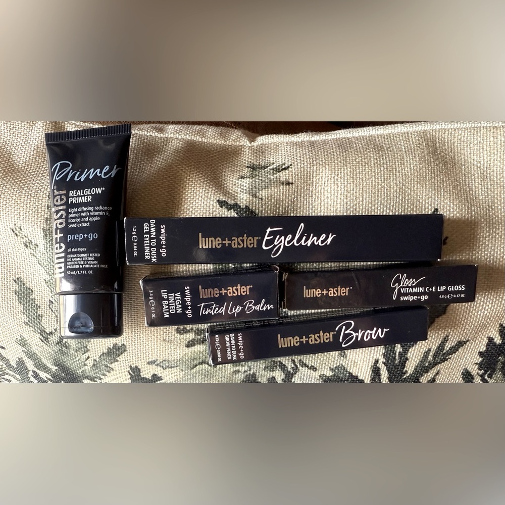 Lune + Aster Makeup Bundle Dermatologist Tested Vegan No Animal Testing 5 Items
